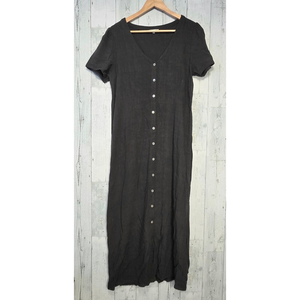 Z Supply Irene Linen Blend Midi Shirt Dress Sz. L - Picture 3 of 8